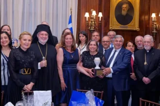Ο Αρχιεπίσκοπος Αμερικής Ελπιδοφόρος στην βράβευση μεγάλων ευεργετών της Ομογένειας